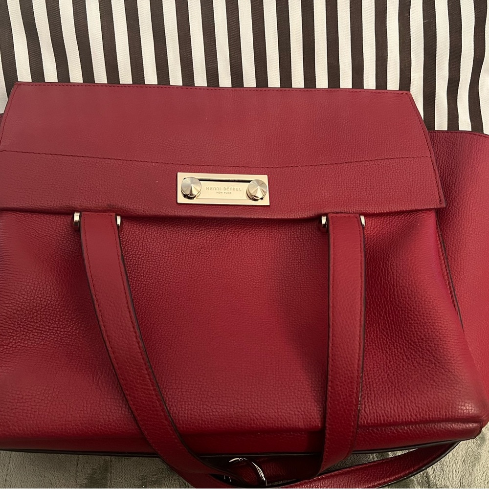 Henri Bendel Red Satchel
